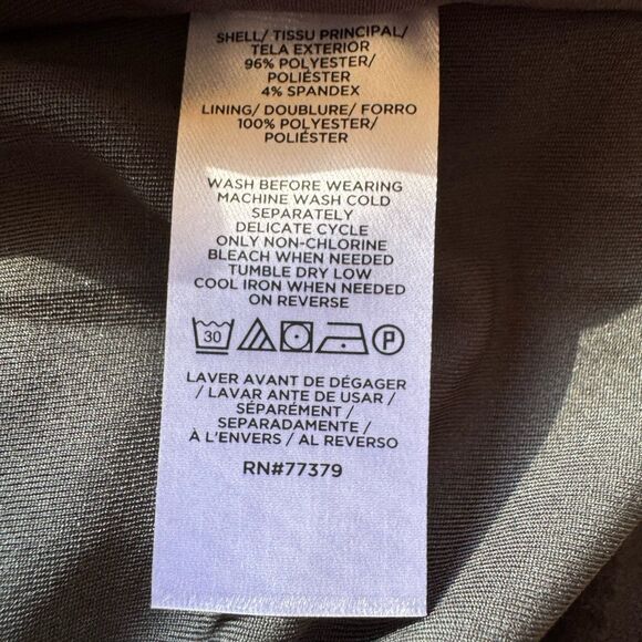 NWT Ann Taylor Dress Sz 8 Gray Faux Suede Mock Neck Short Sleeve Sheath MP $159 - Picture 6 of 15